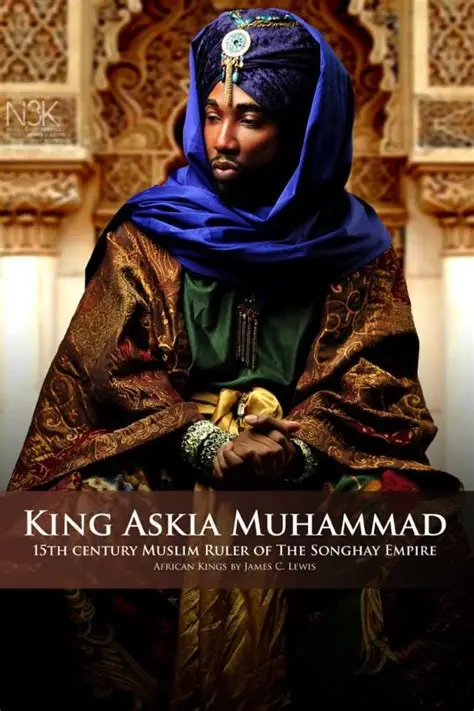 King Askia Muhammad I, 15th century ruler of the Songhay Empire — portrait by James C. Lewis, African Kings series