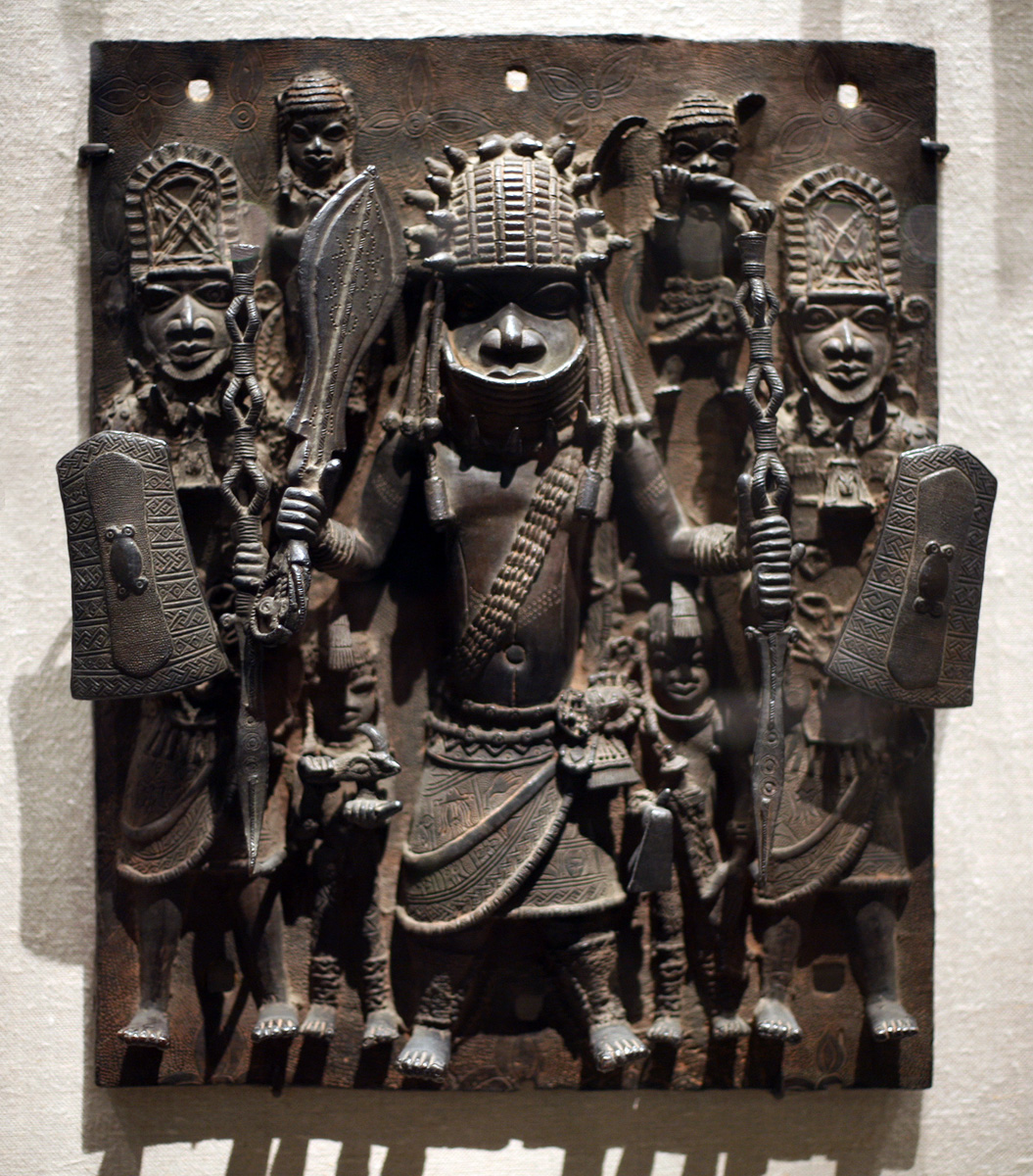 Benin Bronze plaque depicting a warrior — from the Royal Palace of Benin, now held at the Metropolitan Museum of Art