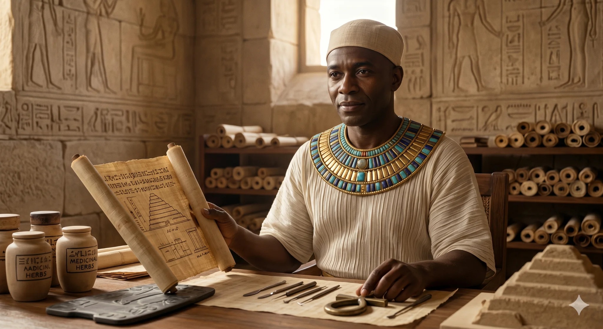 Imhotep — physician, architect, and sage of ancient Egypt, c. 2650 BCE