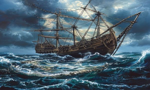 Atlantic slave ship illustration