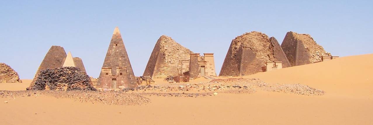 Nubian pyramids at Meroe, Sudan — burial site of the Kushite kings
